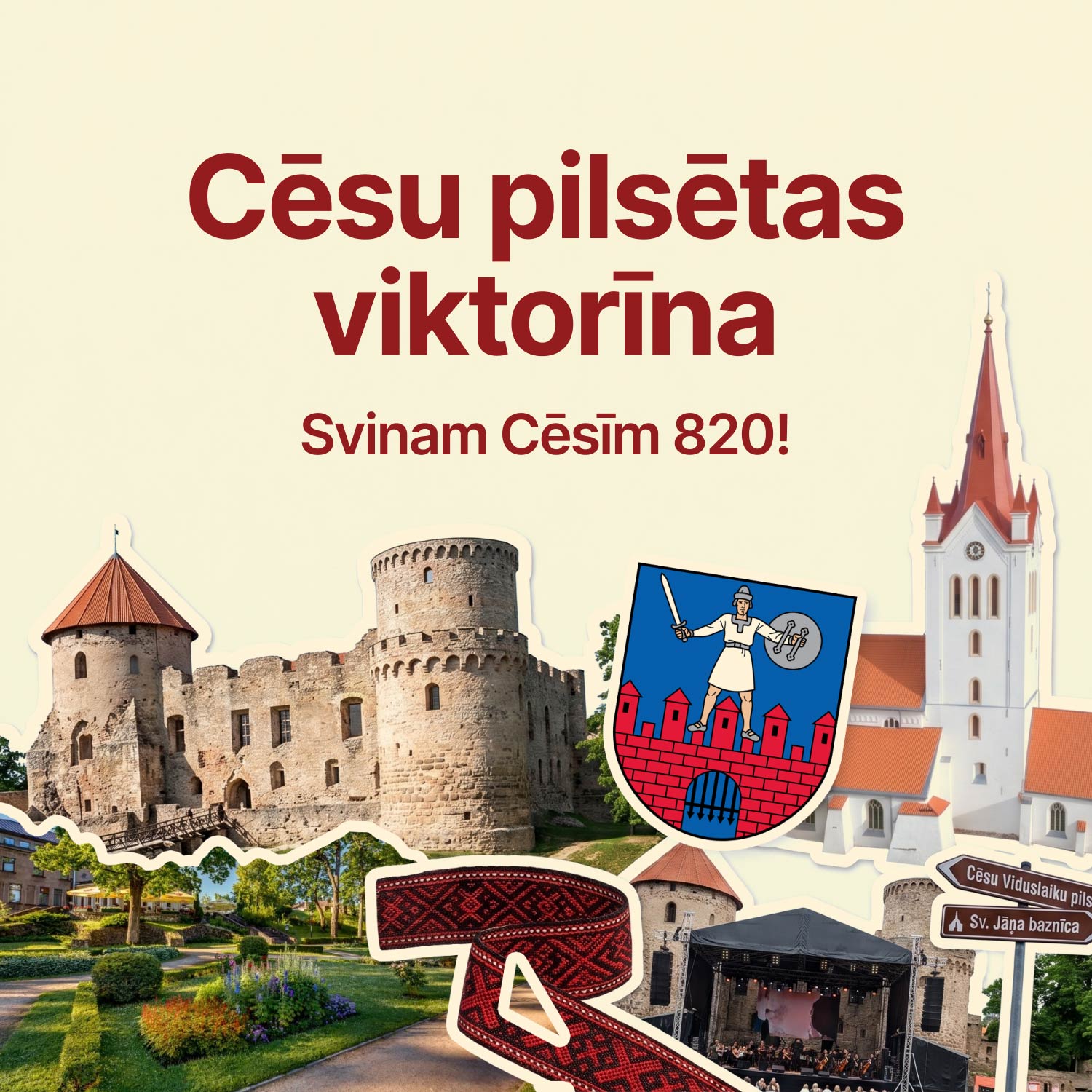 Cēsu pilsētas viktorīna. Svinam Cēsīm 820!