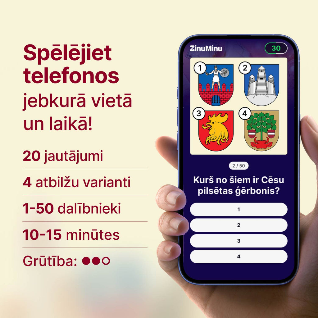 Cēsu pilsētas viktorīna. Svinam Cēsīm 820!