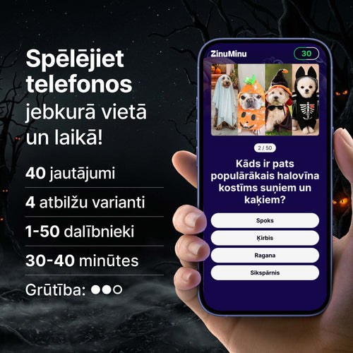 Aizraujoša Halovīna viktorīna īstiem svētku faniem