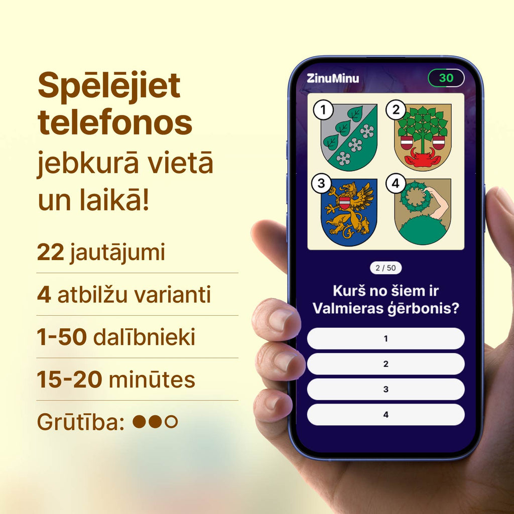Valmieras pilsētas viktorīna. Svinam Valmierai 743!