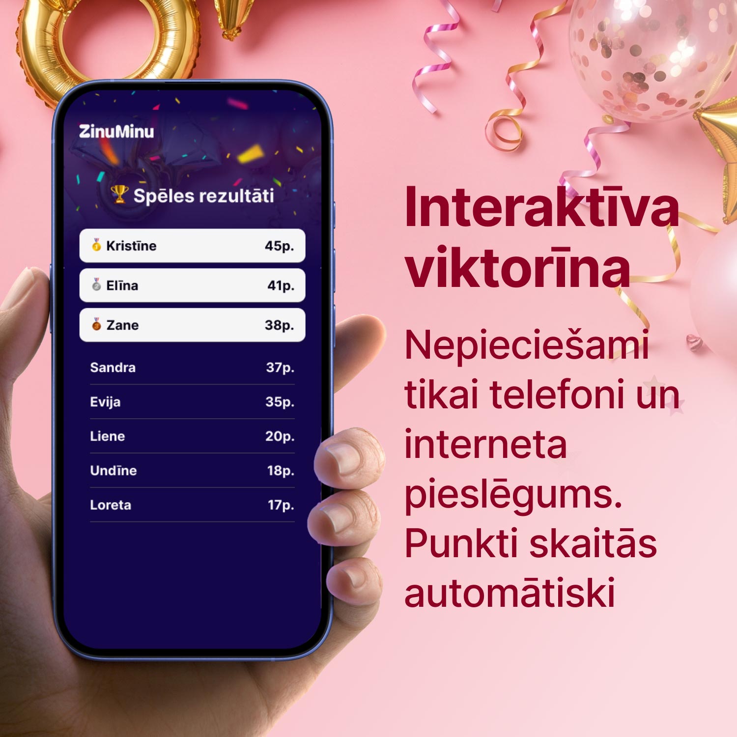 Jautra vecmeitu ballītes viktorīna līgavai un draudzenēm